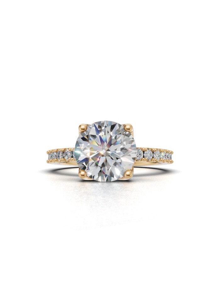 Hidden Crown Diamond Engagement Ring