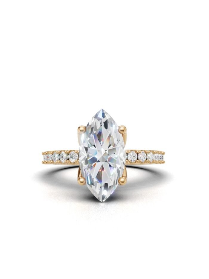 Hidden Crown Diamond Engagement Ring