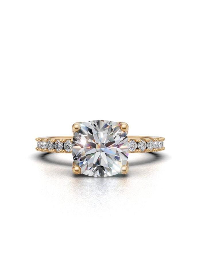 Hidden Crown Diamond Engagement Ring