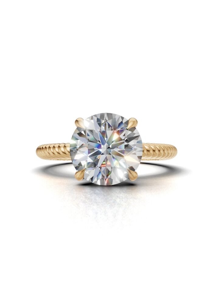 Rope Solitire Engagement Ring