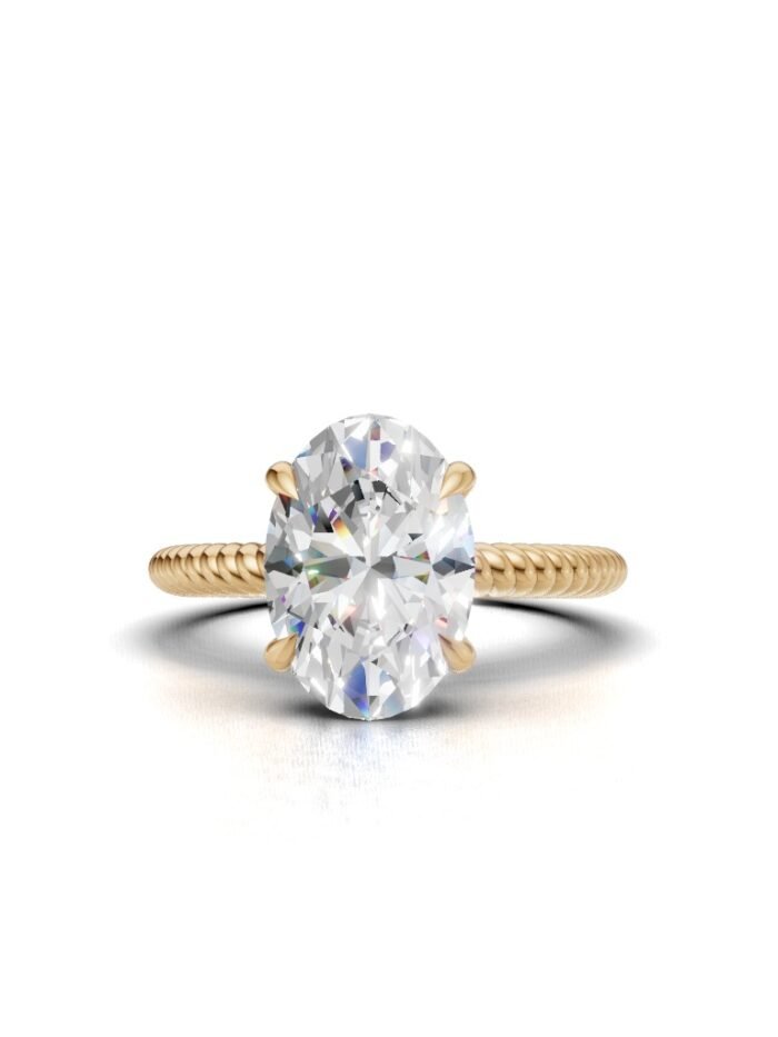 Rope Solitire Engagement Ring