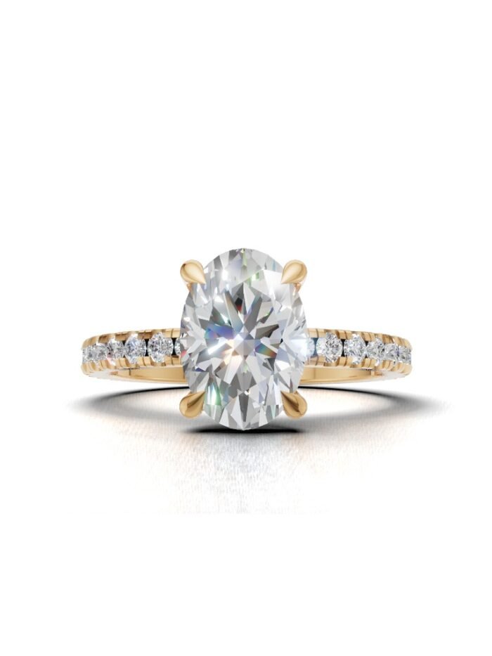 Eclipse Hidden Halo Engagement Ring