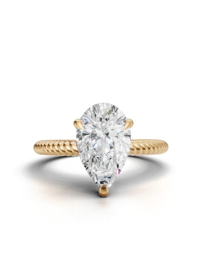 Rope Solitire Engagement Ring