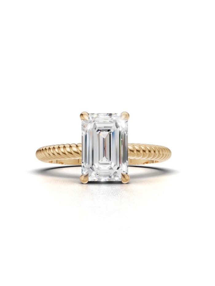 Rope Solitire Engagement Ring