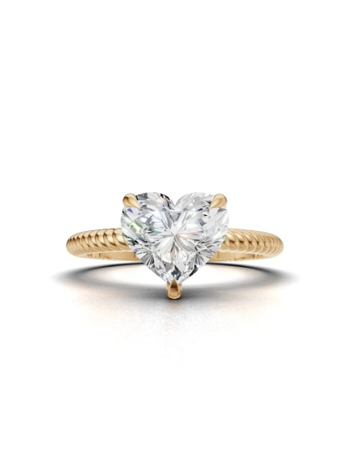Rope Solitire Engagement Ring