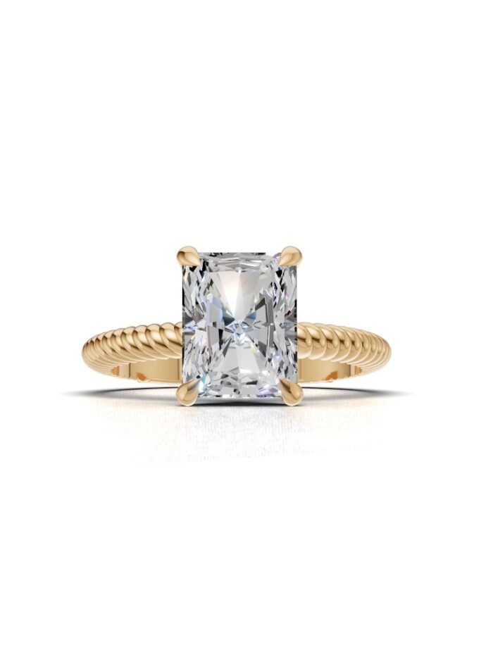 Rope Solitire Engagement Ring