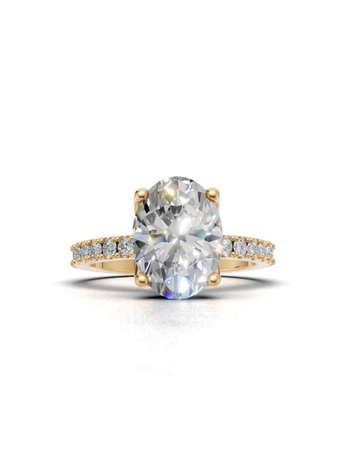 Hidden Crown Diamond Engagement Ring