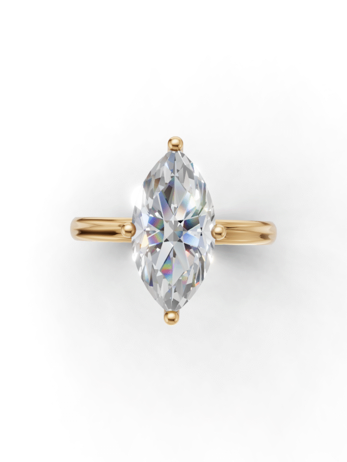 Hidden Accent Diamond Engagement Ring