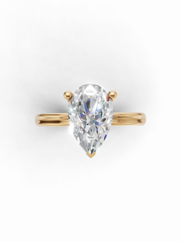 Hidden Accent Diamond Engagement Ring