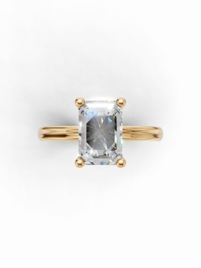 Hidden Accent Diamond Engagement Ring