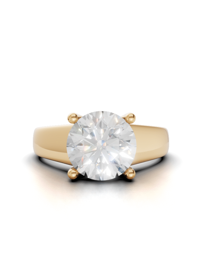 Timeless Curve Solitire Engagement Ring