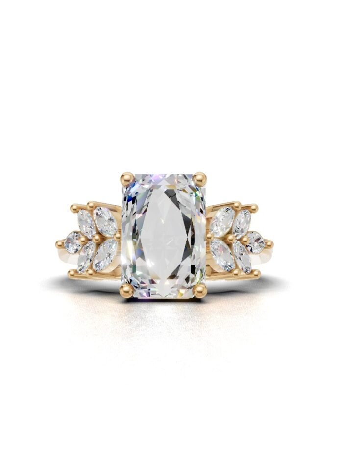 Gleamia Three Stone Engagement Ring
