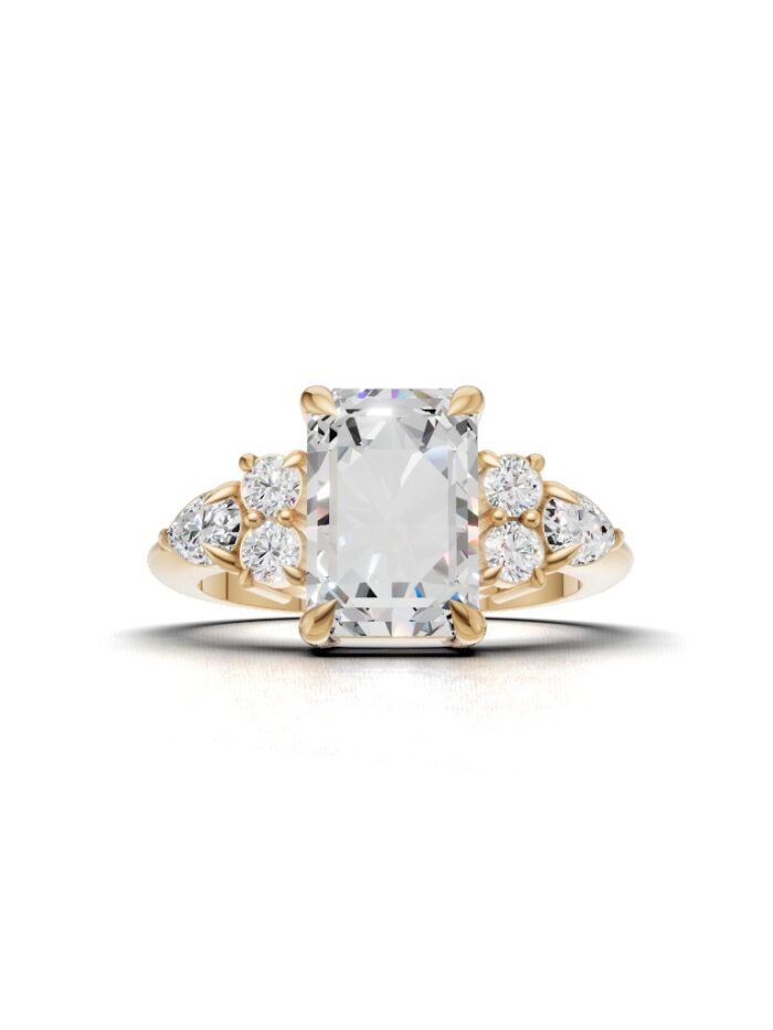 Vows of Light Three Stone Engagement Ring
