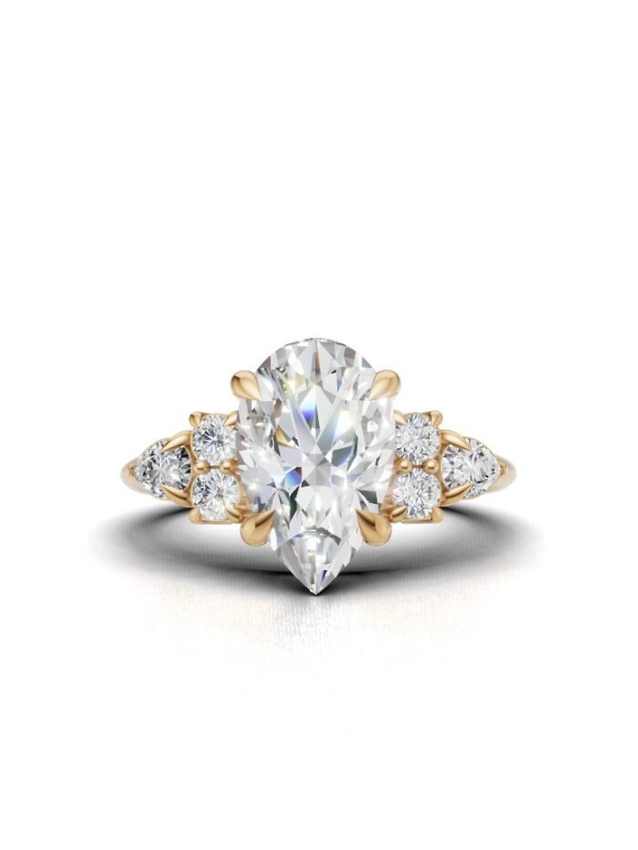 Vows of Light Three Stone Engagement Ring