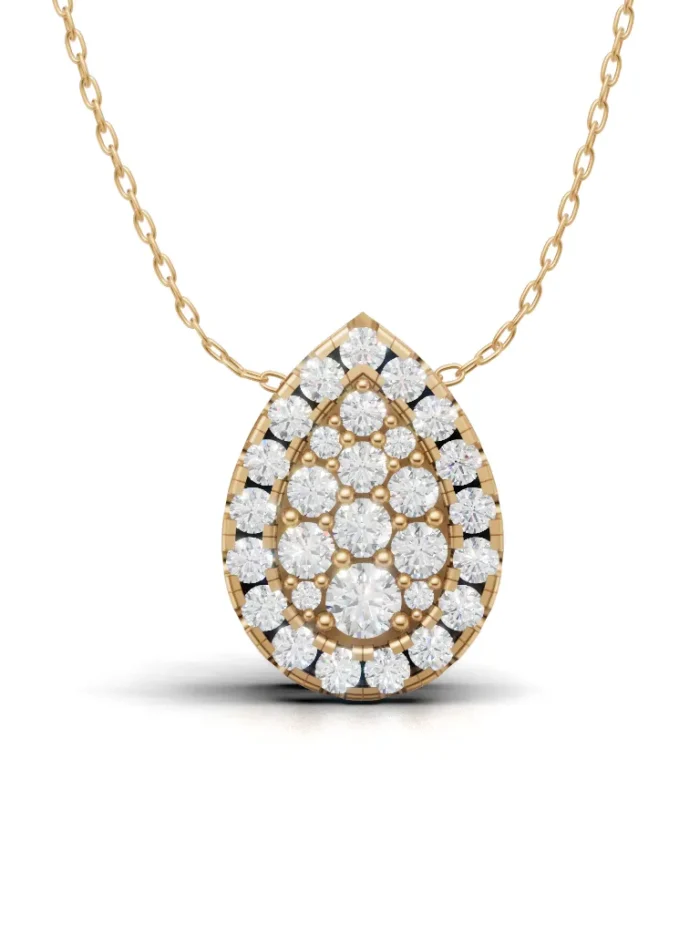 Halo Infinity Pear Diamond Pendant