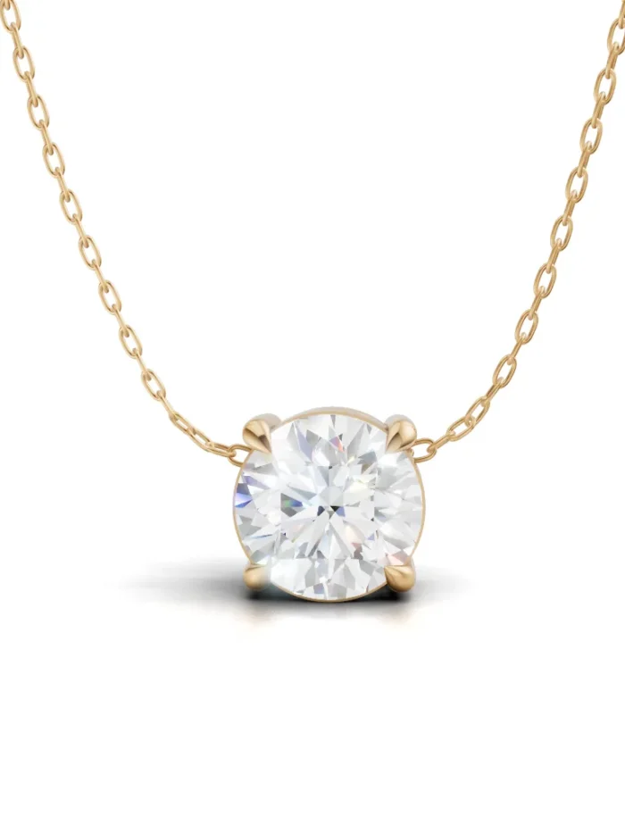 Vertex Round Solitire Pendant