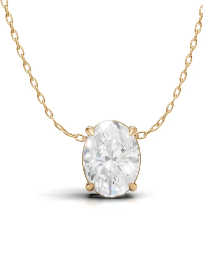 Vertex Oval Solitaire Pendant