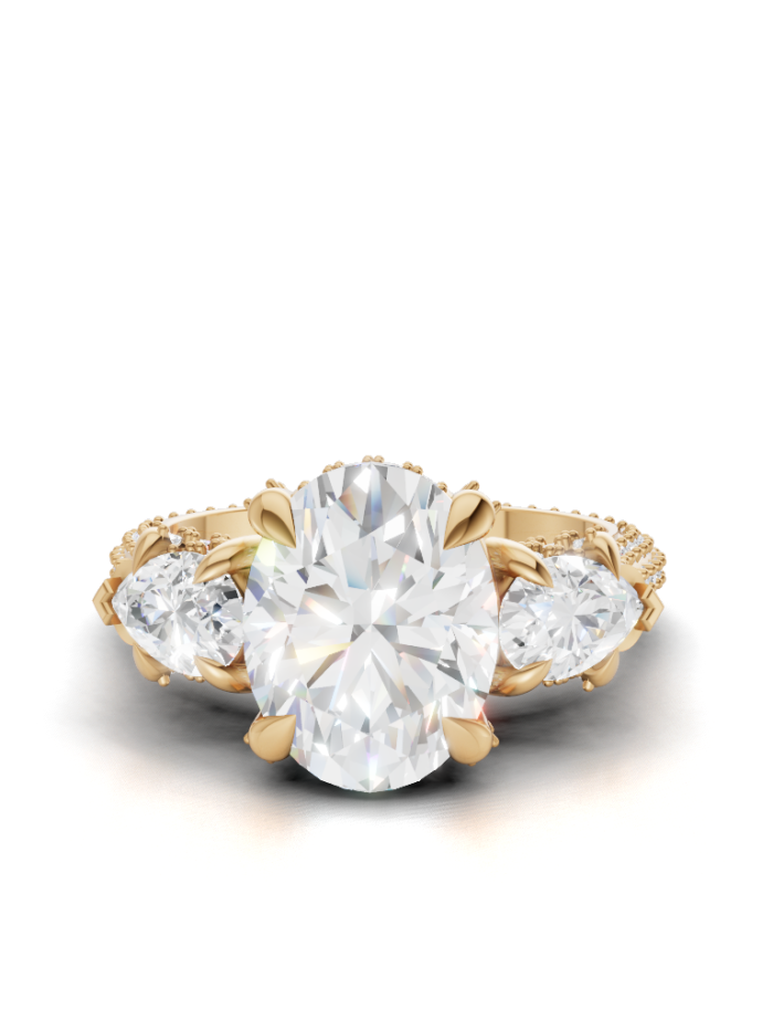 Antique Laurette Three-Stone Engagement Ring