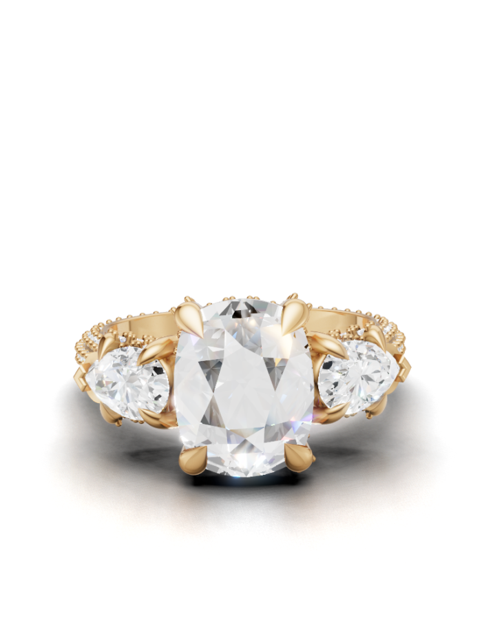 Antique Laurette Three-Stone Engagement Ring