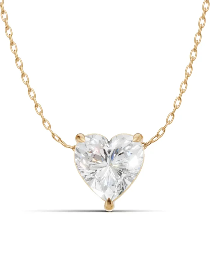 Vertex Heart Solitaire Pendant
