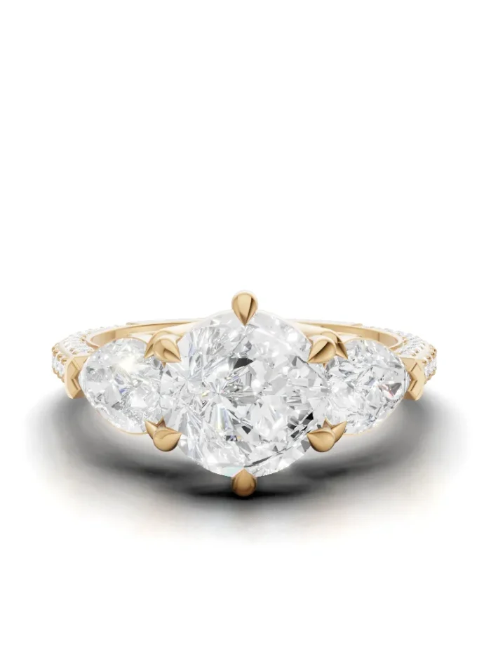 Moonrise Three-Stone Engagement Ring