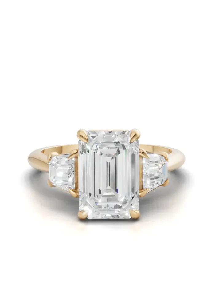 Trapeze Three-Stone Engagement Ring