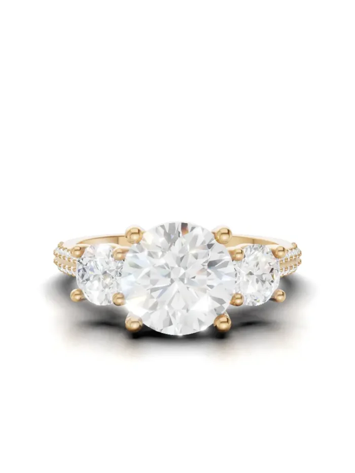 Amor Prism Set Three-Stone Engagement Ring