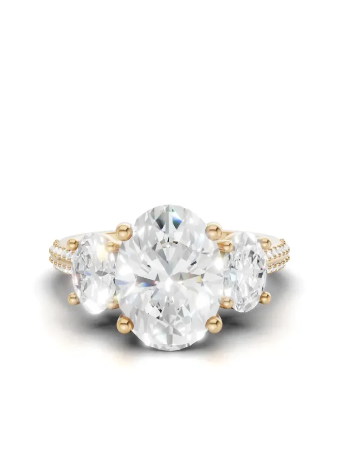 Amor Prism Set Three-Stone Engagement Ring