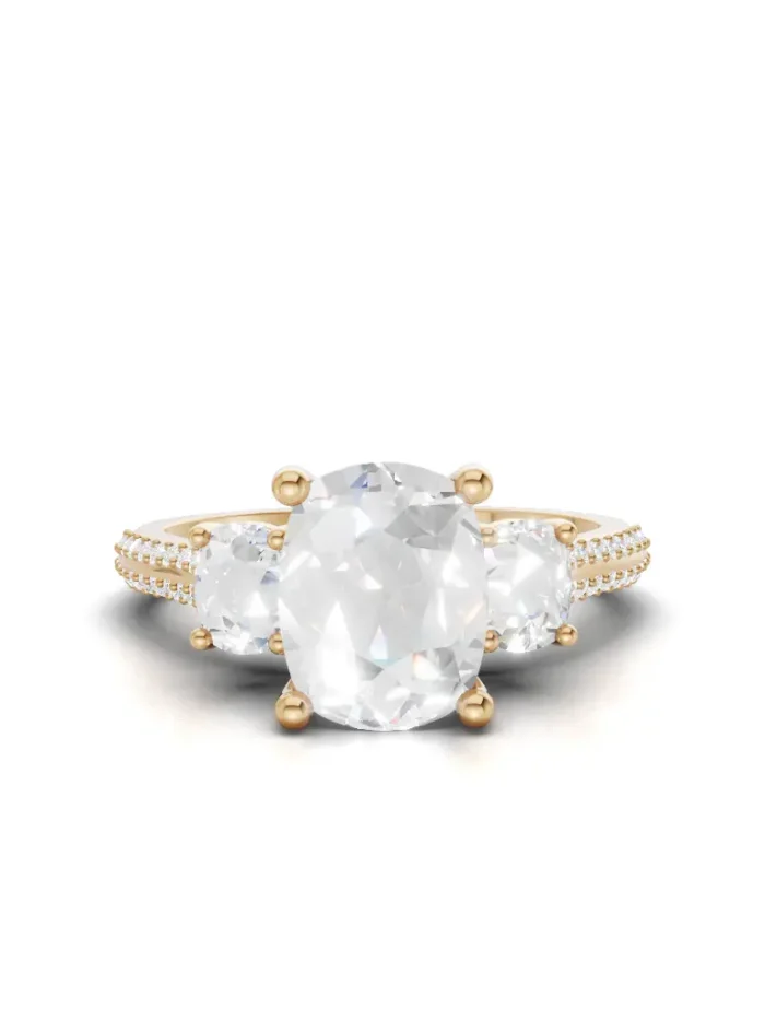 Amor Prism Set Three-Stone Engagement Ring