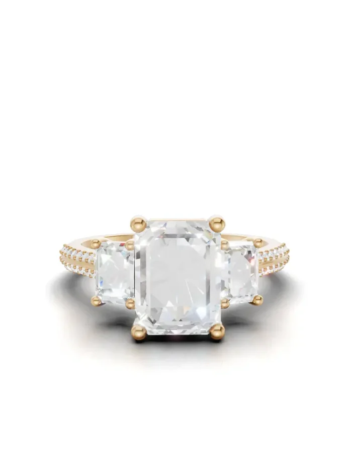 Amor Prism Set Three-Stone Engagement Ring