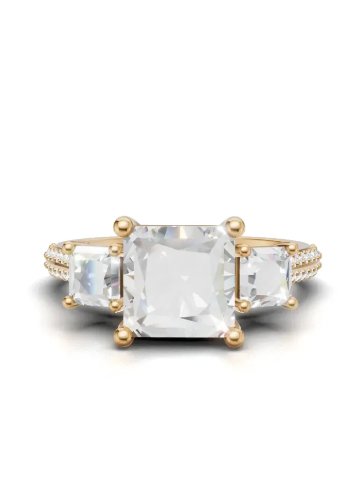 Amor Prism Set Three-Stone Engagement Ring