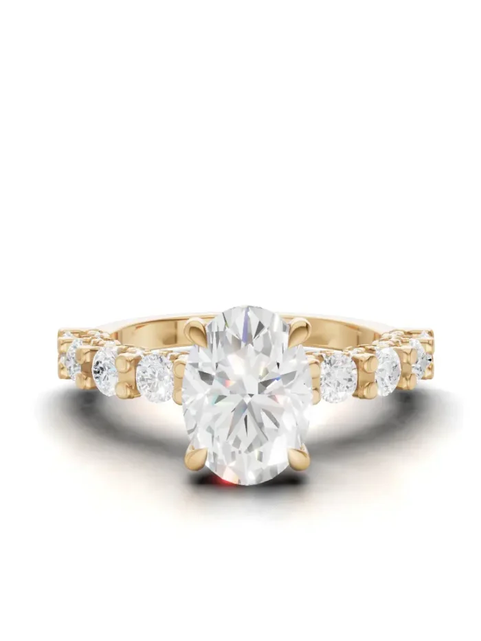 Shining Embrace Petal engagement Ring