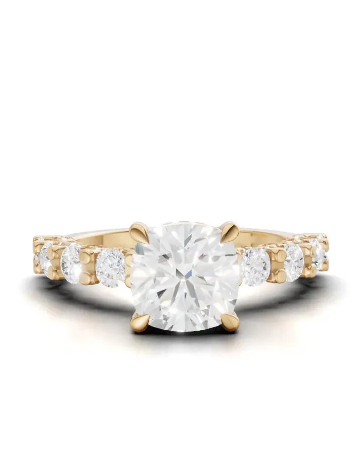 Shining Embrace Petal engagement Ring