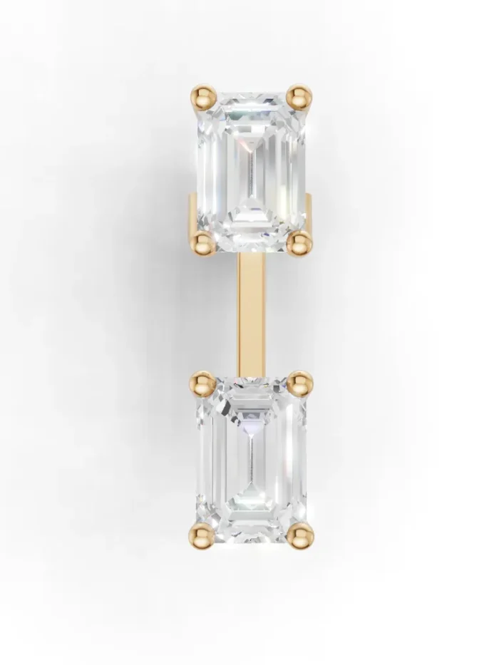 Twin Emerald Diamonds Bloom Drops