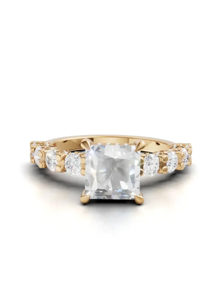 Shining Embrace Petal engagement Ring