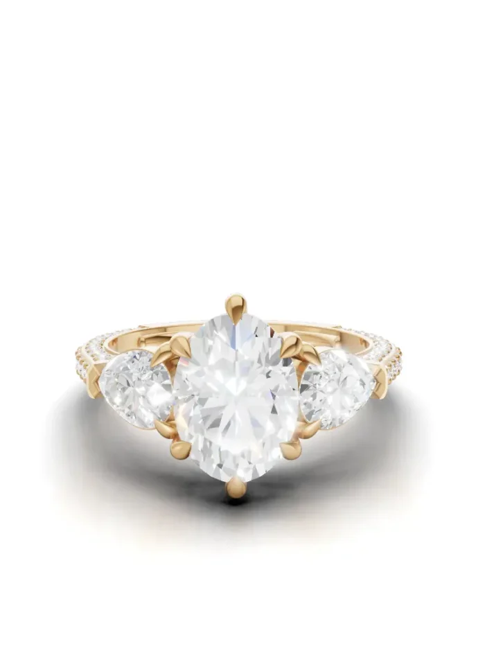 Moonrise Three-Stone Engagement Ring