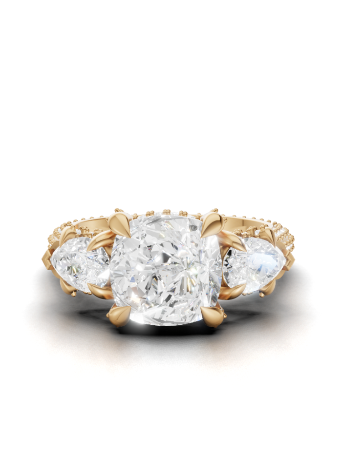 Antique Laurette Three-Stone Engagement Ring