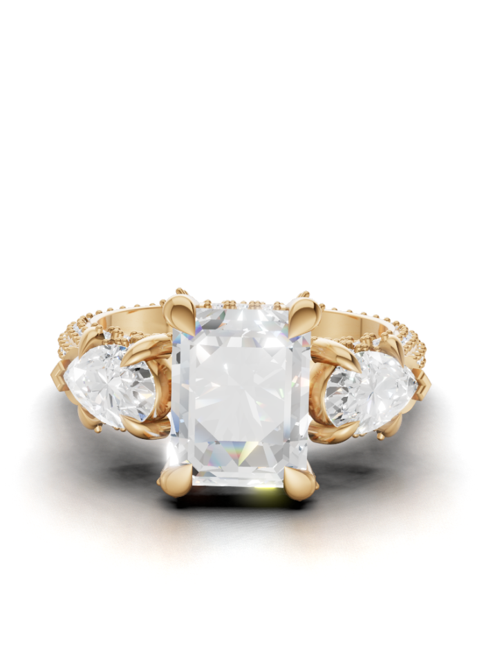 Antique Laurette Three-Stone Engagement Ring