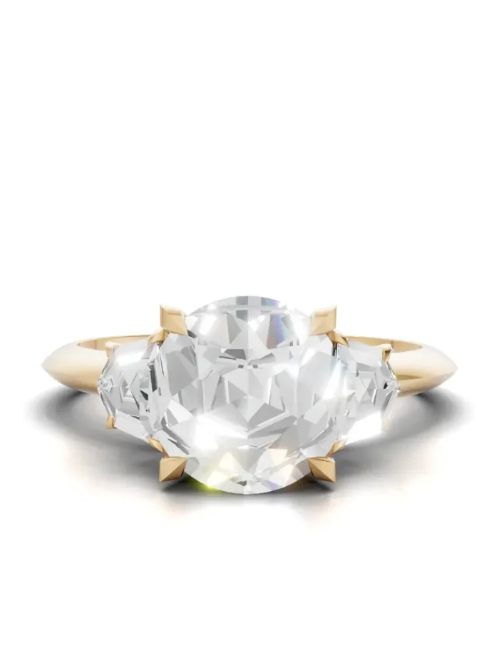 Dragonleaf Nova Elegance Three-Stone Engagement Ring