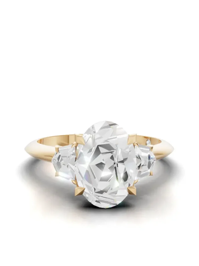 Dragonleaf Nova Elegance Three-Stone Engagement Ring