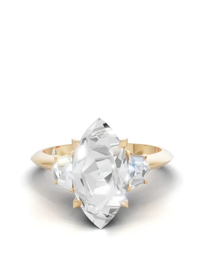 Dragonleaf Nova Elegance Three-Stone Engagement Ring