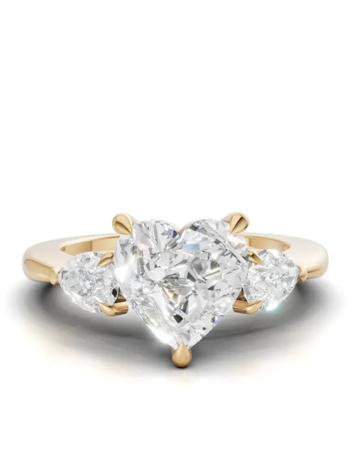 Royal TrioGlow Elegance Three-Stone Engagement Ring
