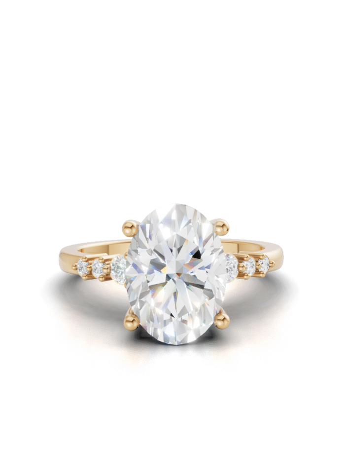 Serenity Symphony Three Stone Engagement Ring