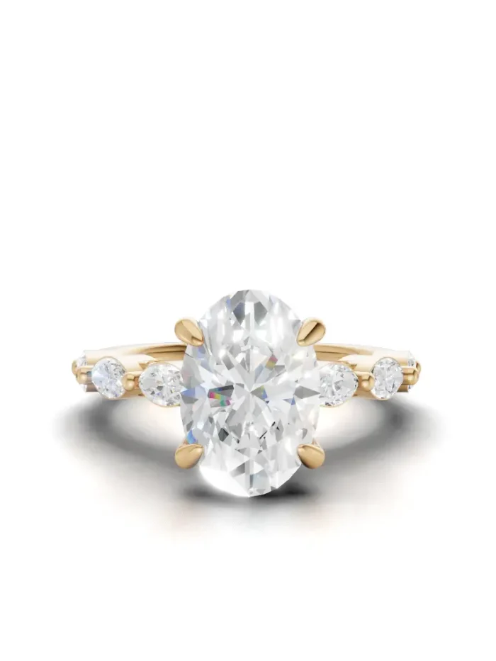 Lyra Hidden Halo Engagement Ring