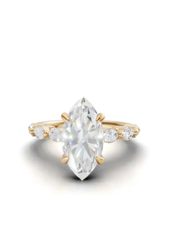 Lyra Hidden Halo Engagement Ring