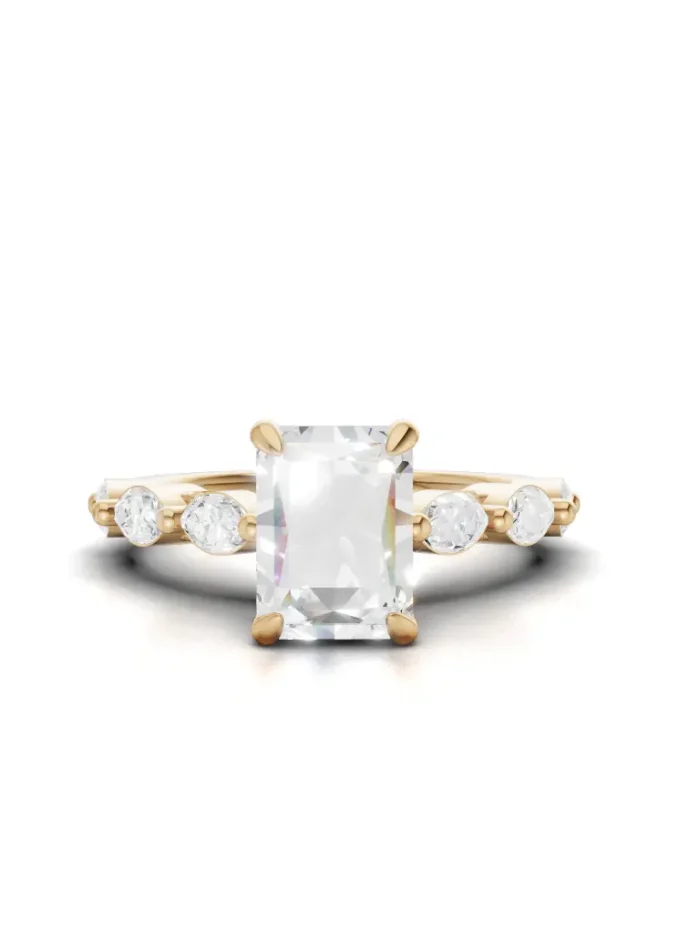 Lyra Hidden Halo Engagement Ring