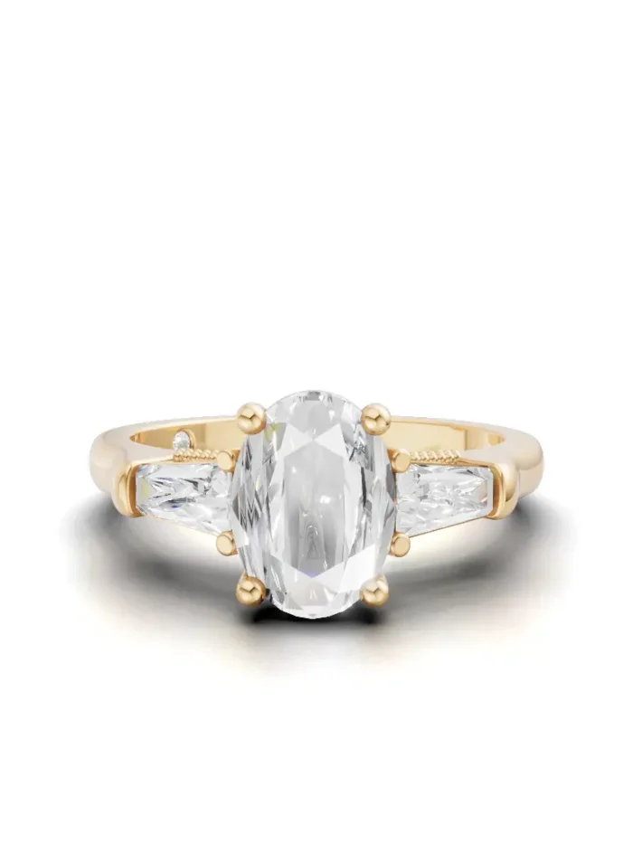 Mira Three Stone Engagement Ring