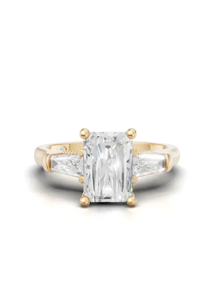 Mira Three Stone Engagement Ring