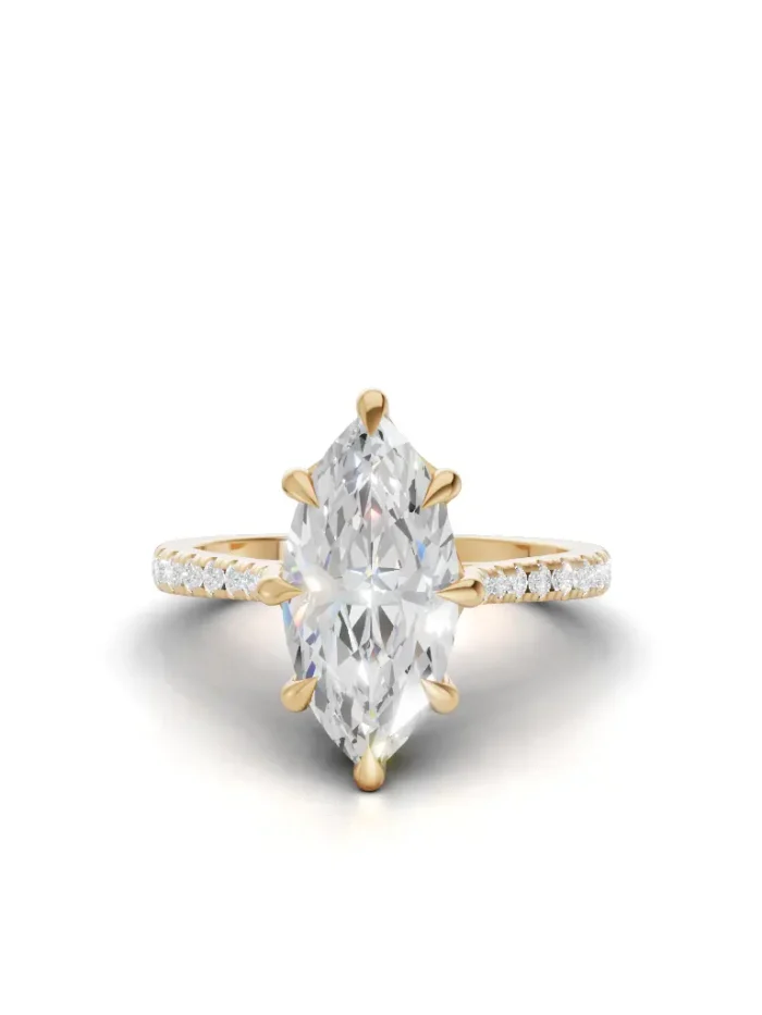 Luminous Diamond Band Engagement Ring