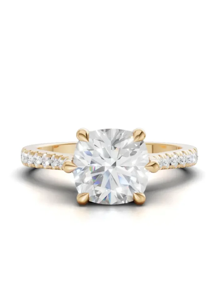 Luminous Diamond Band Engagement Ring